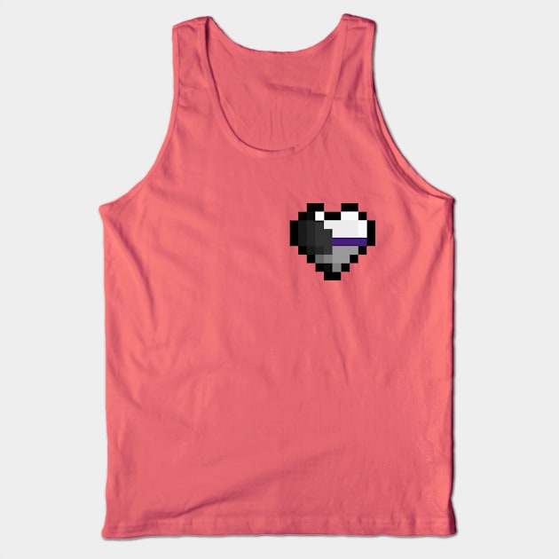 Pixel Heart Demisexual Tank Top by traditionation